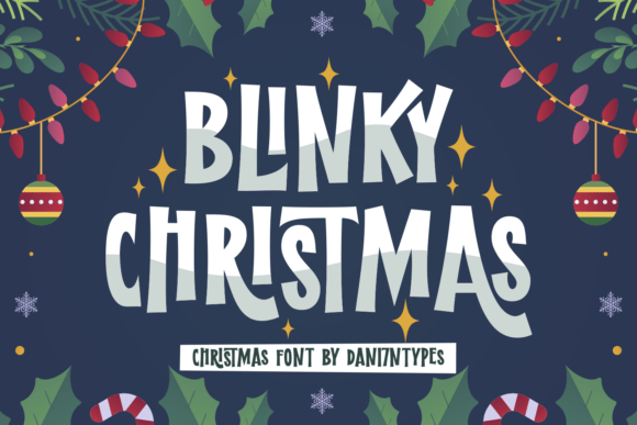 Blinky Christmas: A Bold Display Font for Festive Designs