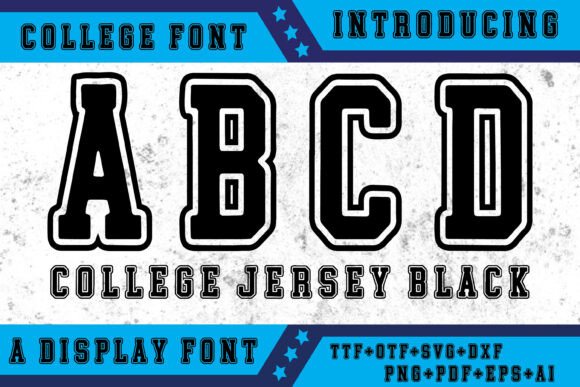 College Jersey Black: A Typeface Packed With Spirit and Style