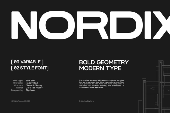 Nordix: A Modern Typeface for Bold, Geometric Clarity