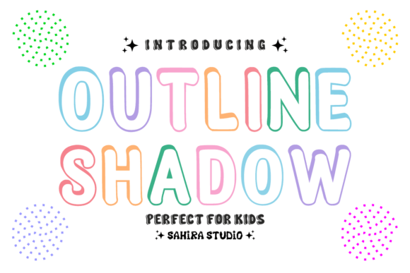 Outline Shadow: A Playful Pastel Typeface for Dreamy Designs