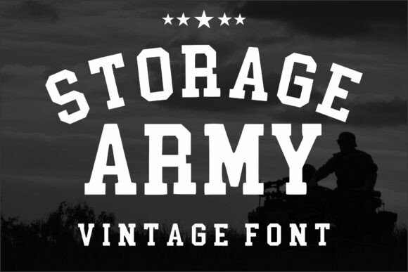 Storage Army: Commanding Attention in College-Inspired Slab Serif Design