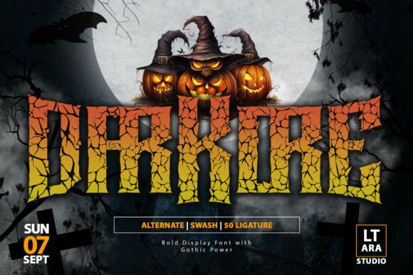 Unleash Gothic Power with Darkore Display Font