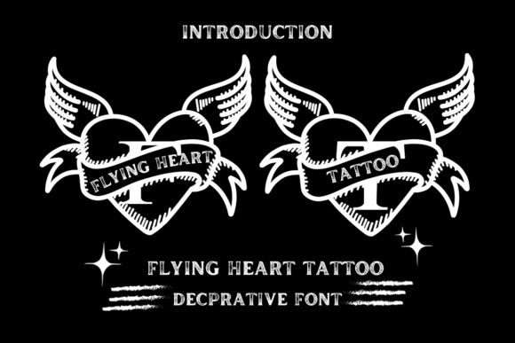 Unveiling Flying Heart Tattoo: A Creative Font for Bold Designs