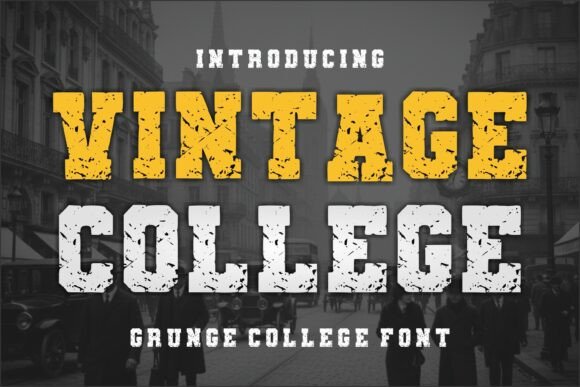 Vintage College: A Rugged Typeface for Authentic Design