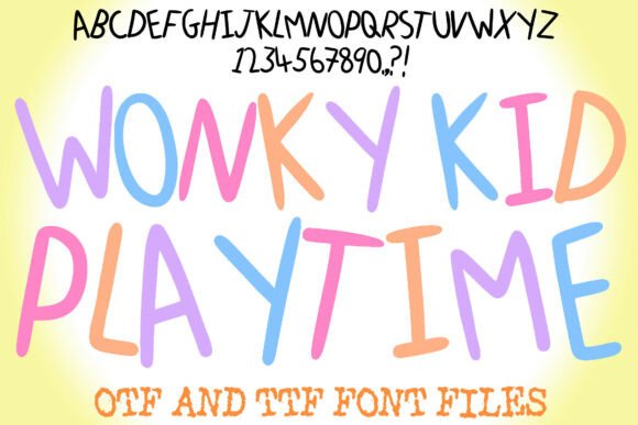 Wonky Kid Playtime: The Charming Handwritten Font